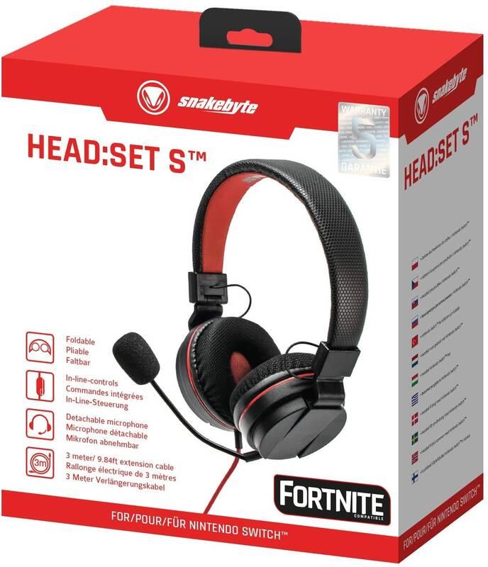 Headset SnakeByte HEAD:SET S černý červený