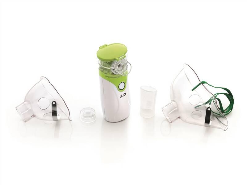 Inhalátor ultrazvukový Laica NE1005 bílá barva zelená barva, Inhalátor, ultrazvukový, Laica, NE1005, bílá, barva, zelená, barva