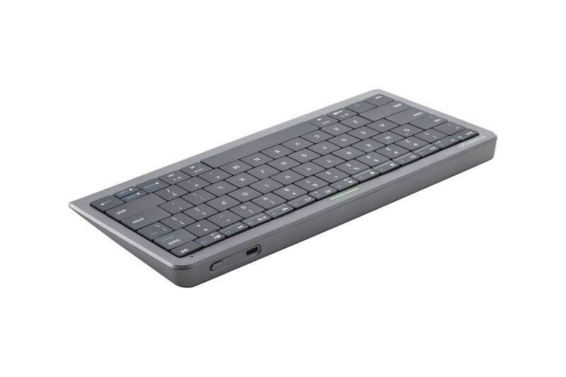 Klávesnice Prestigio Click&Touc, US šedá