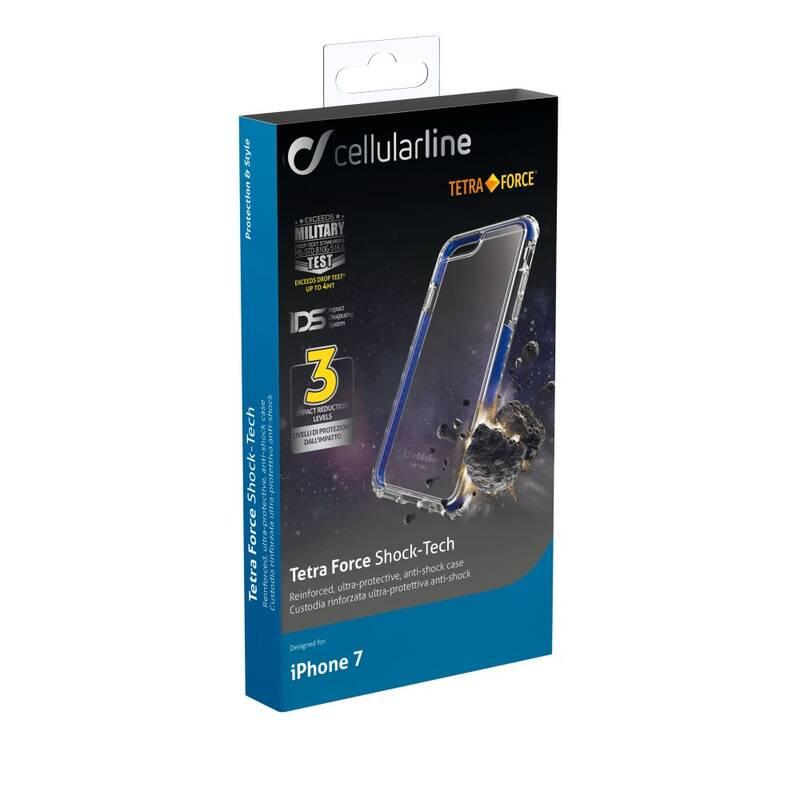Kryt na mobil CellularLine Tetra Force Shock-Tech pro Apple iPhone 7 8 SE modrý