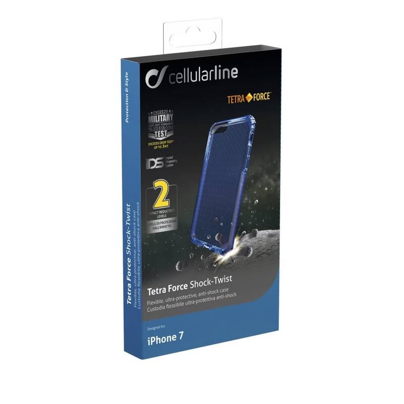 Kryt na mobil CellularLine Tetra Force Shock-Twist pro Apple iPhone 7 8 SE modrý