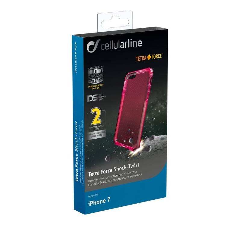 Kryt na mobil CellularLine Tetra Force Shock-Twist pro Apple iPhone 7 8 SE růžový