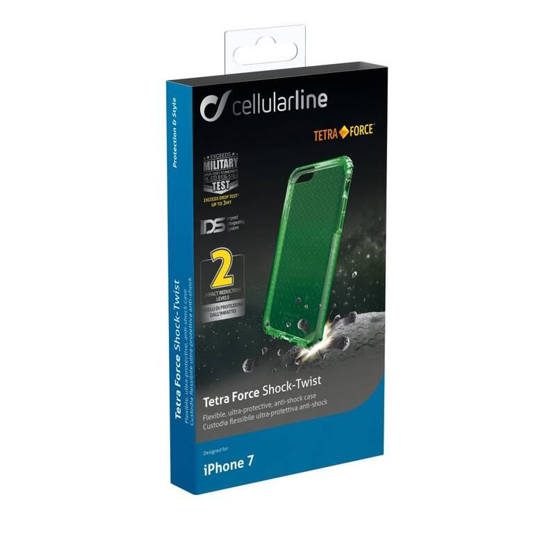 Kryt na mobil CellularLine Tetra Force Shock-Twist pro Apple iPhone 7 8 SE zelený