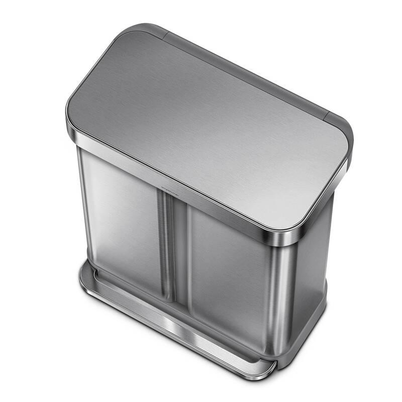 Odpadkový koš Simplehuman 58 l stříbrný