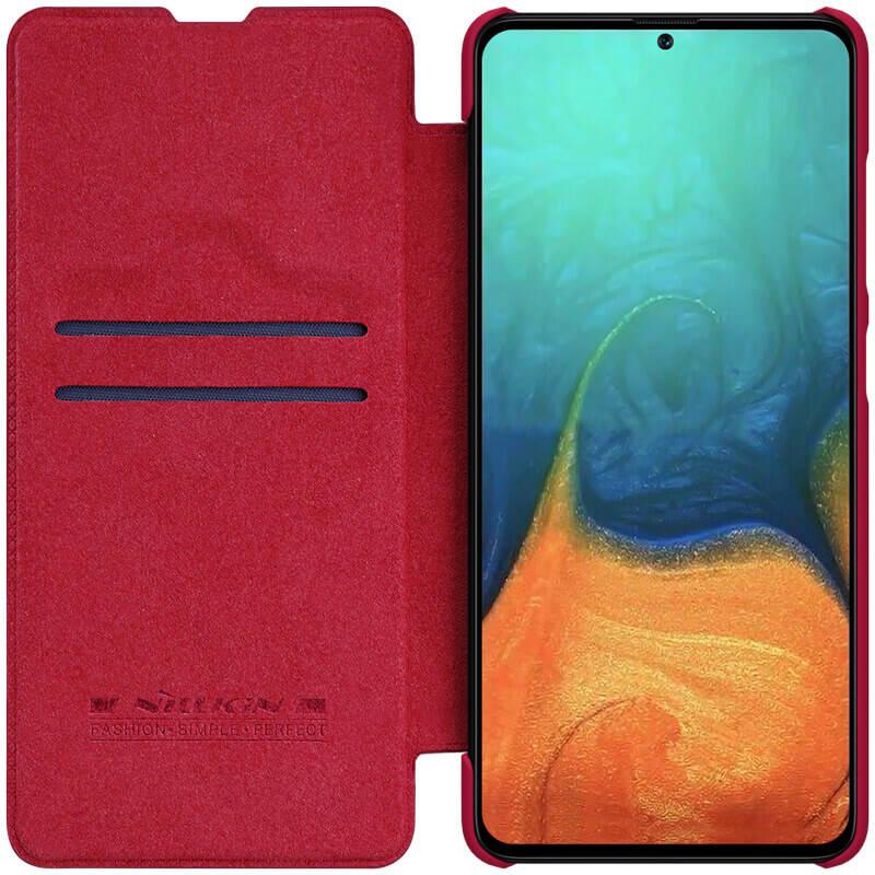 Pouzdro na mobil flipové Nillkin Qin Book pro Samsung Galaxy A71 červené