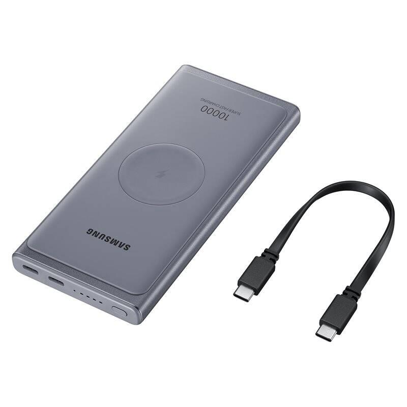 Powerbank Samsung 10000mAh, USB-C, bezdrátové nabíjení šedá, Powerbank, Samsung, 10000mAh, USB-C, bezdrátové, nabíjení, šedá
