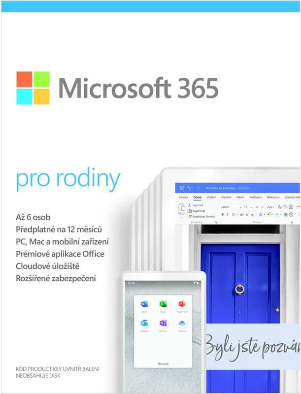 Software Microsoft 365 pro rodiny CZ