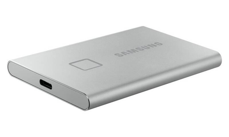 SSD externí Samsung T7 Touch 500GB stříbrný, SSD, externí, Samsung, T7, Touch, 500GB, stříbrný