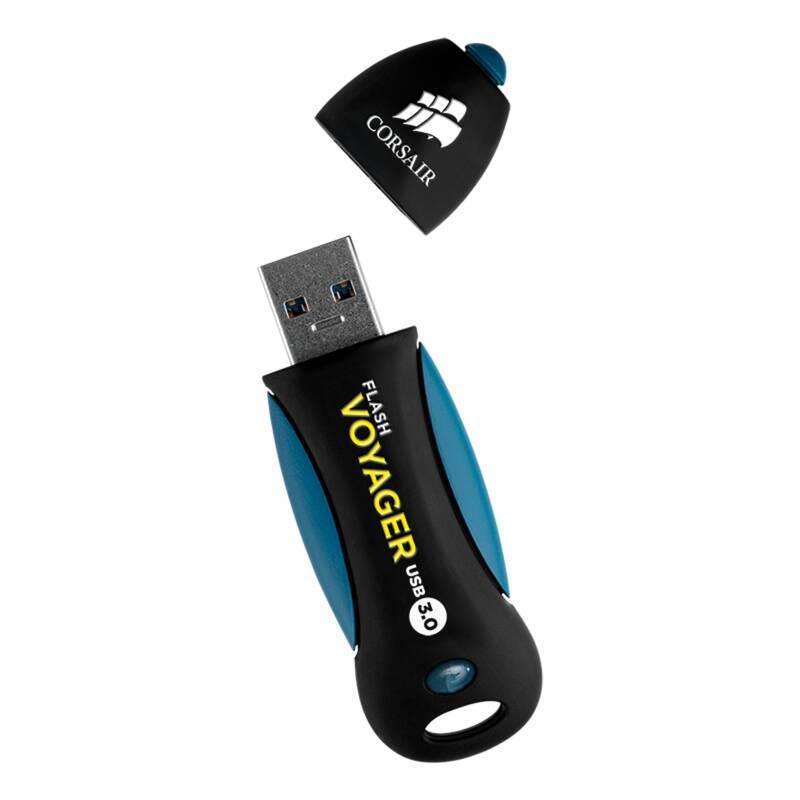 USB Flash Corsair Voyager černý modrý, USB, Flash, Corsair, Voyager, černý, modrý