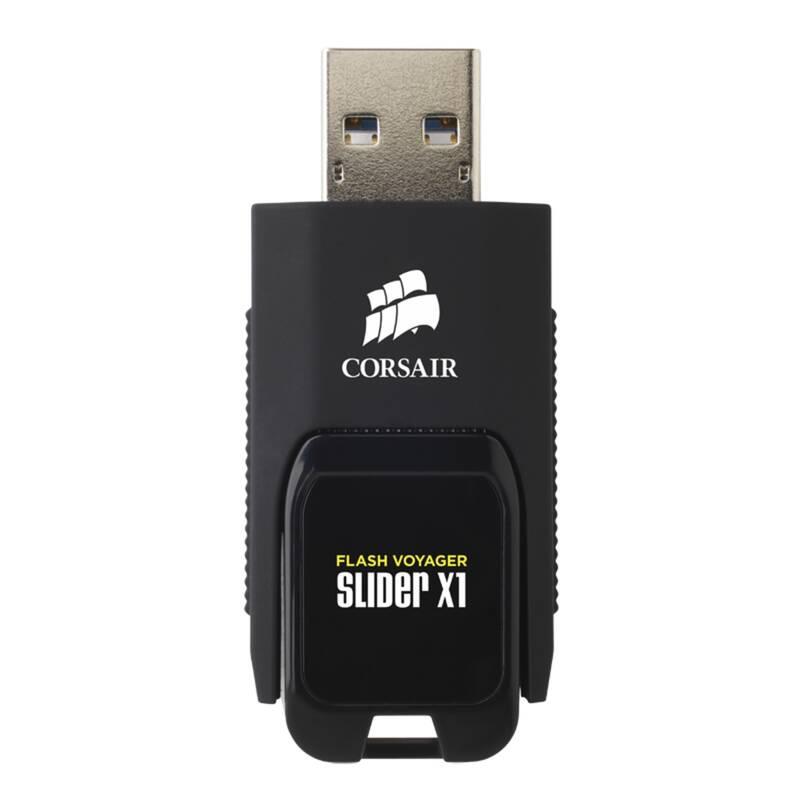 USB Flash Corsair Voyager Slider X1 černý, USB, Flash, Corsair, Voyager, Slider, X1, černý
