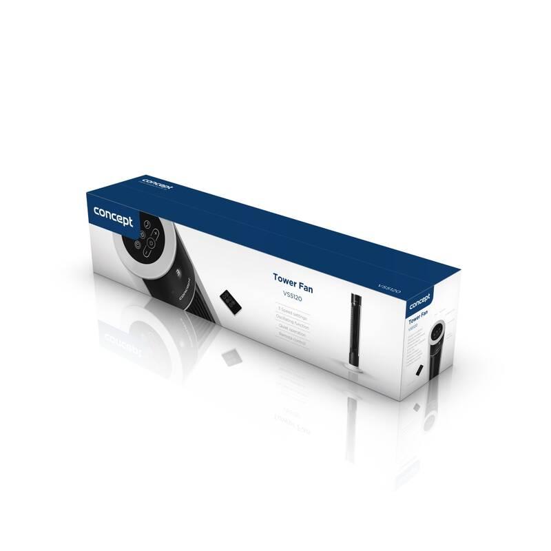Ventilátor sloupový Concept VS5120 černý bílý
