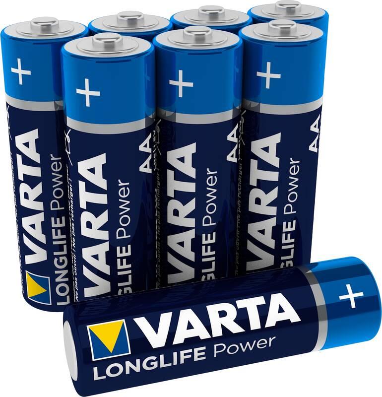 Baterie alkalická Varta Longlife Power AA, LR06, blistr 8ks