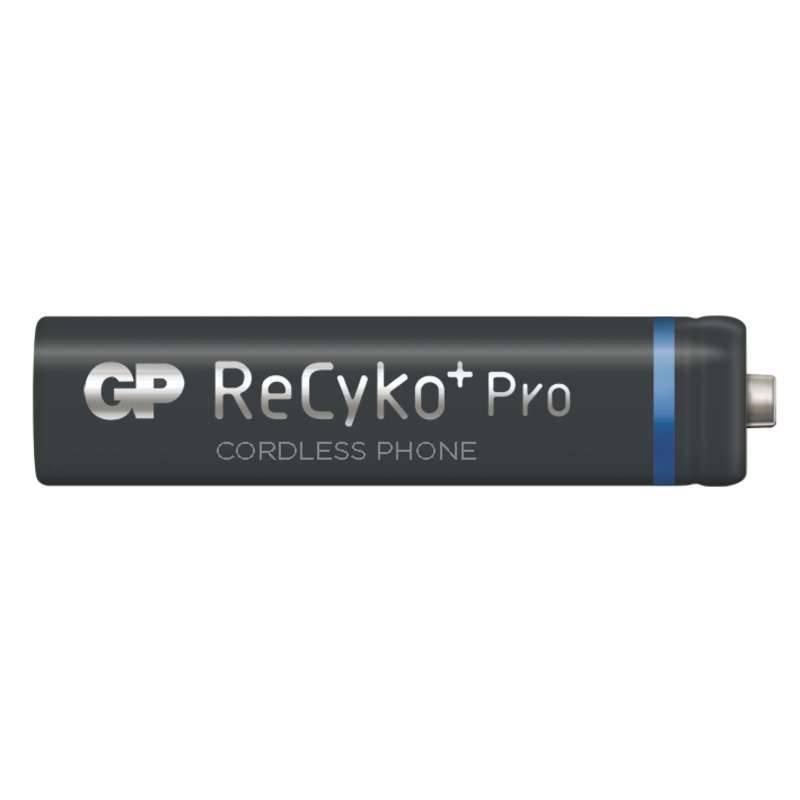 Baterie nabíjecí GP ReCyko Pro DECT, AAA, HR03, 650mAh, Ni-MH, krabička 2ks černá