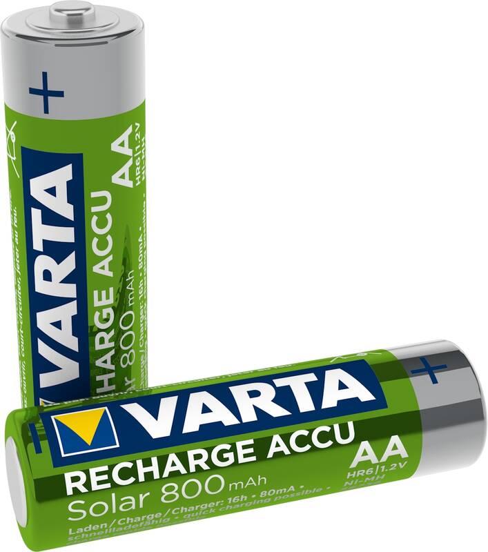 Baterie nabíjecí Varta Solar Rechargeable Accu AA, HR06, 800mAh, blistr 2ks