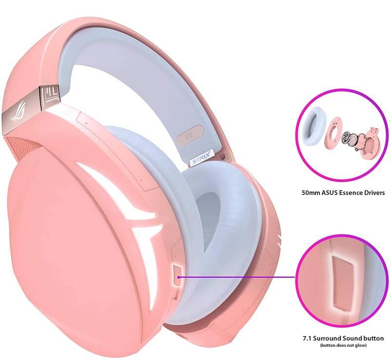 Headset Asus ROG Strix Fusion 300 růžový