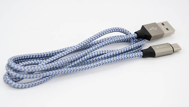Kabel Devia Vogue USB micro USB, 1m stříbrný