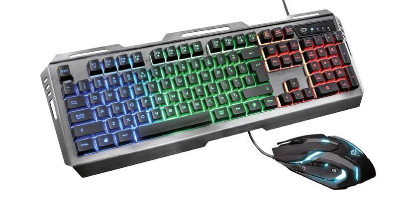 Klávesnice s myší Trust GXT 845 Tural Gaming Combo, US černá