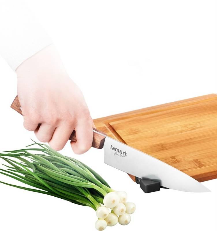 Kuchyňské prkénko Lamart Bamboo s bouskem na nože