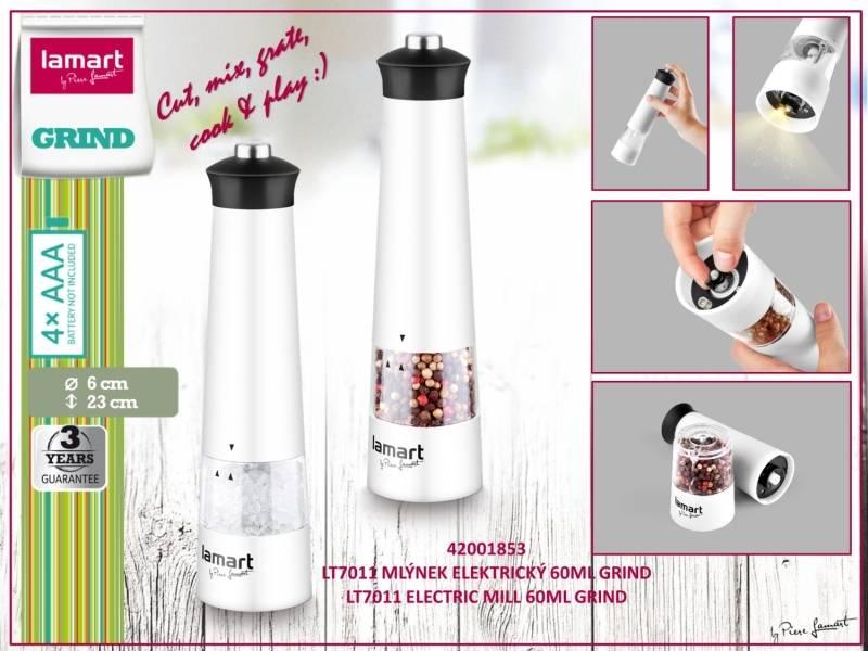Mlýnek na sůl a pepř Lamart Grind bílý