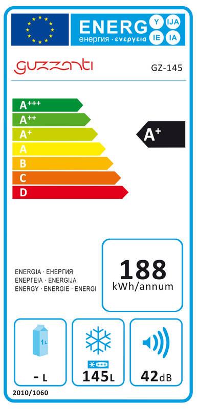 Mraznička Guzzanti GZ 145 bílá