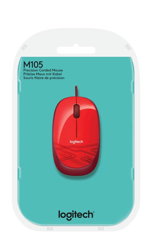 Myš Logitech M105 červená