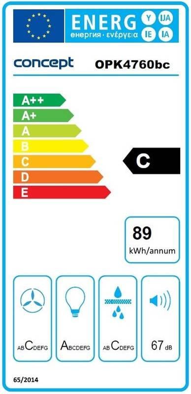 Odsavač par Concept OPK4760bc černý nerez