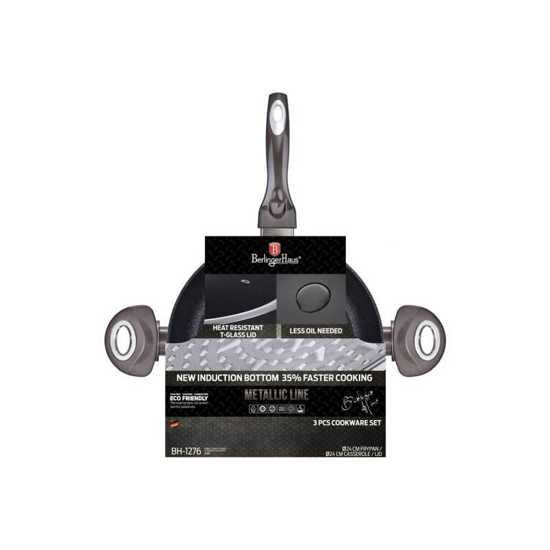 Sada hrnců Berlinger Haus Carbon Metallic Touch Line 3 díly
