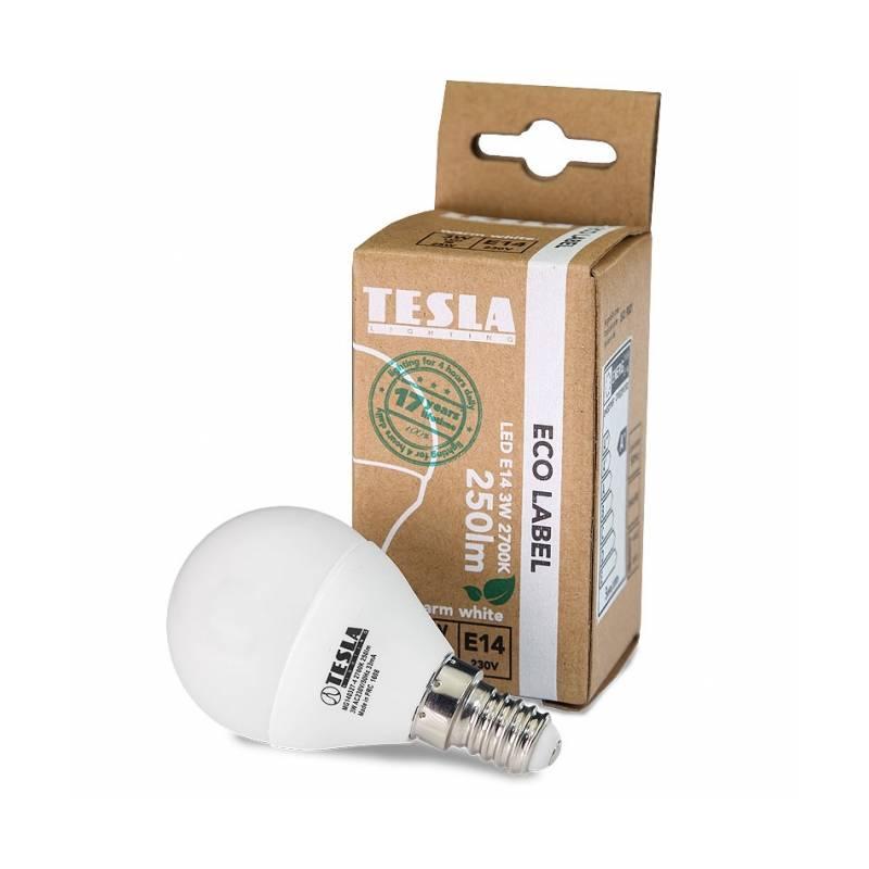 Žárovka LED Tesla mini globe, 3W, E14, teplá bílá