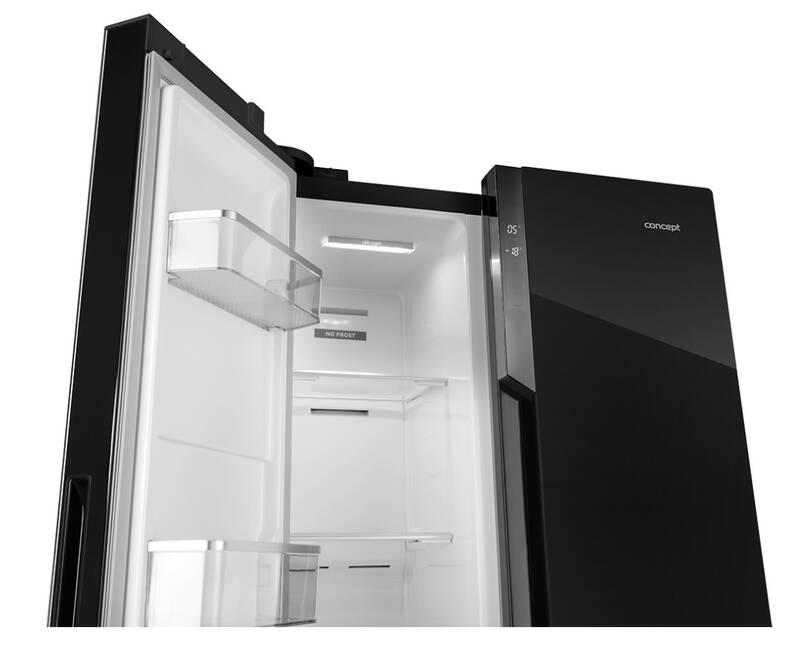 Americká lednice Concept LA7383bc černá