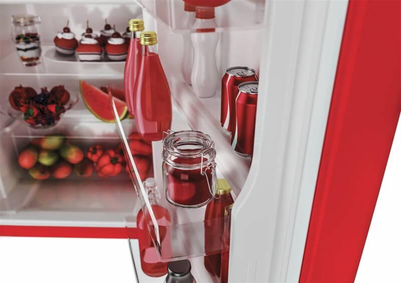 Chladnička Candy Retro retro CKRTOS 544RH červená