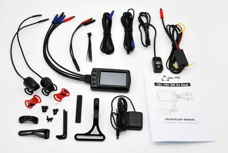 Kamera na motorku CEL-TEC MK01 Dual GPS, Kamera, na, motorku, CEL-TEC, MK01, Dual, GPS