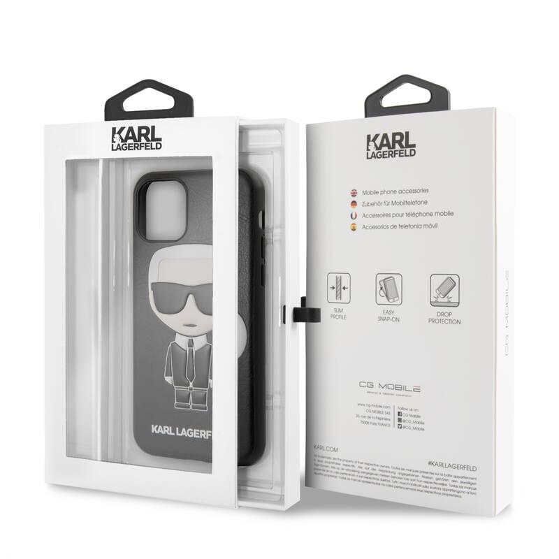 Kryt na mobil Karl Lagerfeld Embossed na Apple iPhone 11 černý