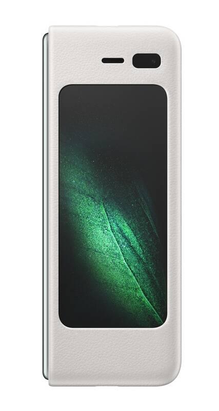 Kryt na mobil Samsung Leather Cover na Galaxy Fold bílý