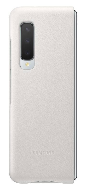 Kryt na mobil Samsung Leather Cover na Galaxy Fold bílý