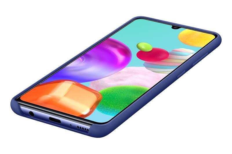 Kryt na mobil Samsung Silicon Cover na Galaxy A41 modrý