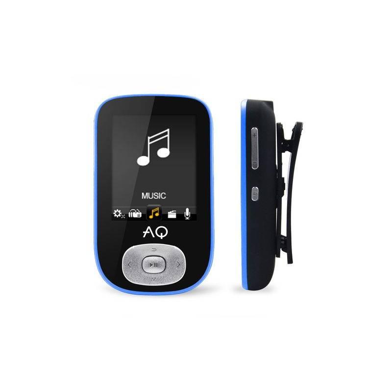 MP3 přehrávač AQ MP03 BL černý modrý, MP3, přehrávač, AQ, MP03, BL, černý, modrý