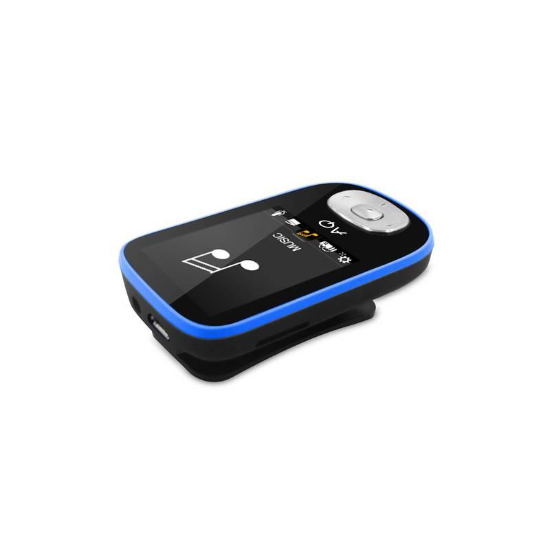MP3 přehrávač AQ MP03 BL černý modrý, MP3, přehrávač, AQ, MP03, BL, černý, modrý