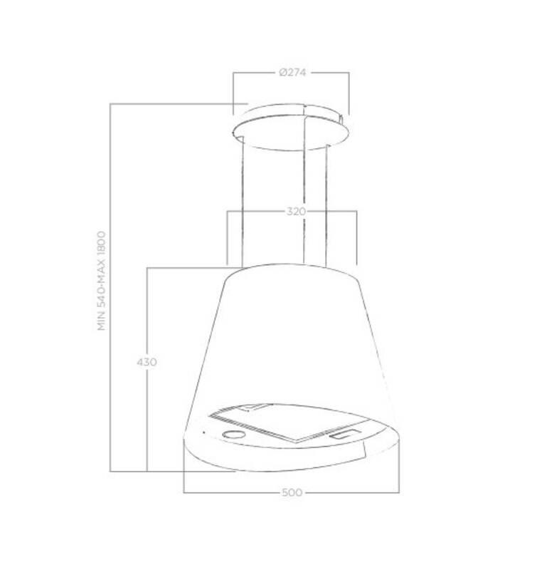Odsavač par Elica JUNO BL F 50 černý