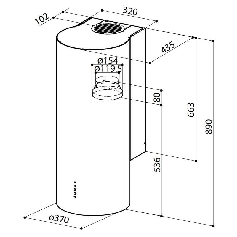 Odsavač par Faber ECLIPSE EV8 X A37 nerez