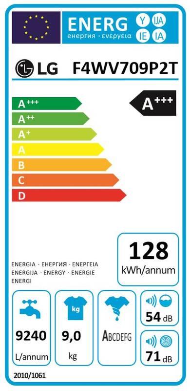 Pračka LG F4WV709P2T