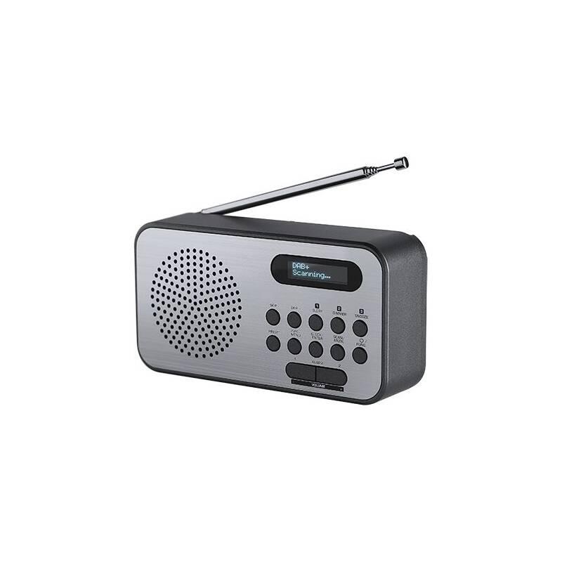 Radiopřijímač s DAB Thomson RT225DAB šedý hliník