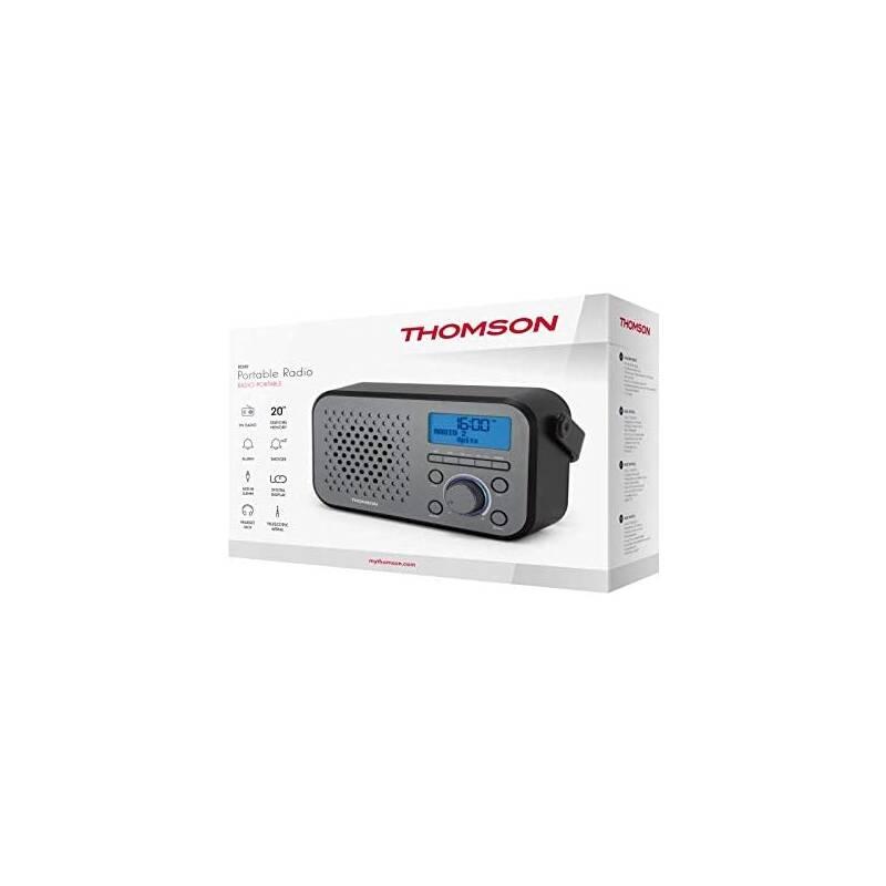 Radiopřijímač Thomson RT300 šedý, Radiopřijímač, Thomson, RT300, šedý