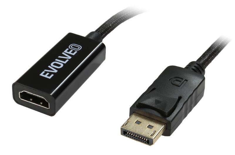 Redukce Evolveo DisplayPort HDMI černá, Redukce, Evolveo, DisplayPort, HDMI, černá