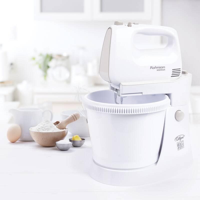 Ruční šlehač s mísou Rohnson R-5525 bílý