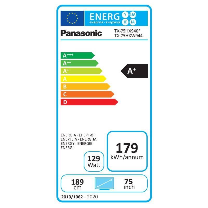 Televize Panasonic TX-75HX940E černá