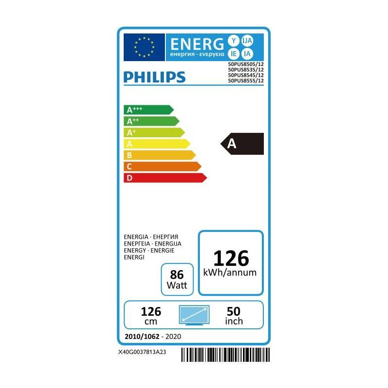 Televize Philips 50PUS8505 stříbrná
