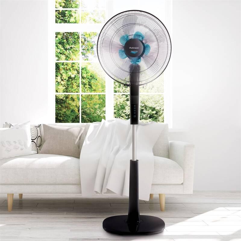 Ventilátor stojanový Rohnson R-860 Silent Breezer černý