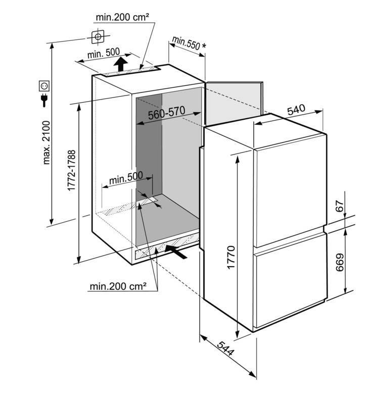Vestavná lednice s mrazákem Liebherr ICS 3324 bílé