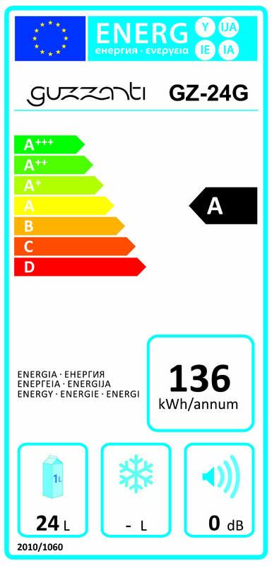 Vinotéka Guzzanti GZ 24G černá