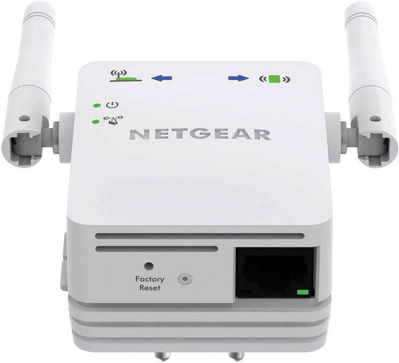 WiFi extender NETGEAR N300 bílý, WiFi, extender, NETGEAR, N300, bílý